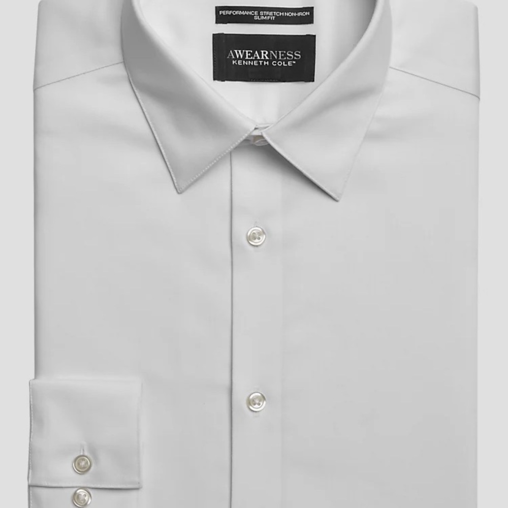 Kenneth Cole Men's White Dress Shirt